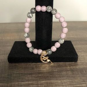 Light purple and Grey bracelet